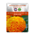 Seed packet for African Marigold Giant Marigold Seeds with a USA Seeds logo on a white background