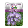 Seeds packet for Phacelia seeds with a purple label and USA Seeds logo.