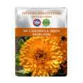 Pot Marigold Calendula Seeds packet for calendula seeds with a yellow flower image on a white background