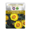 Seeds packet for 200 strawflower seeds with USA Seeds branding on a white background