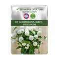 Seeds packet for Globe Amaranth Gomphrena Seeds with USA Seeds branding and flower image on a white background